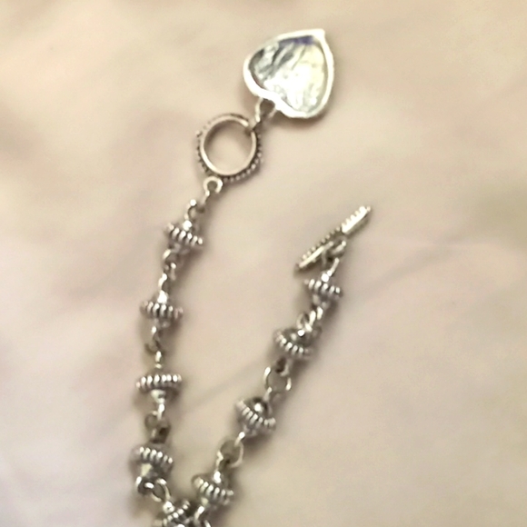 Vintage Heart Bracelet, Toggle Clasp - Picture 9 of 11